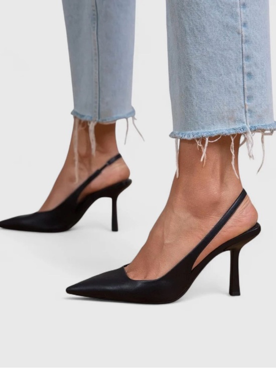 Shoes - Maria & David New York - Orthopedic Slingback Heels - black leather - new